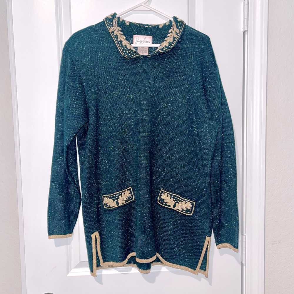 Jaclyn Smith Vintage Sweater Pearl Pearl Beaded Embroidered